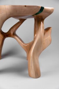Domus, Sculptural Coffee Table Carved From Solid Wood, gallery view 11