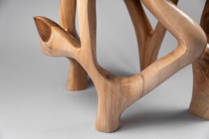 Domus, Sculptural Coffee Table Carved From Solid Wood, gallery view 14