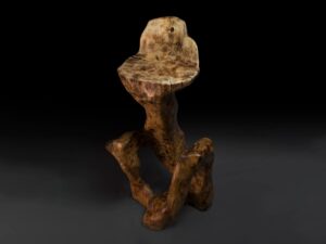 Makha, Rustic Sculptural Bar Chair, gallery view 3