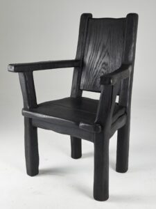 Veles, Hand Crafted Charred Armchair, main view