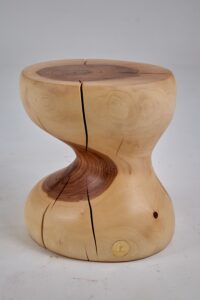 Leszy, Sculptural Side Table Carved in Solid Wood, gallery view 6