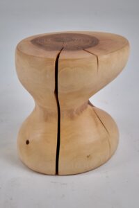 Leszy, Sculptural Side Table Carved in Solid Wood, gallery view 9