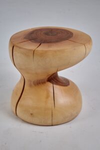 Leszy, Sculptural Side Table Carved in Solid Wood, gallery view 11