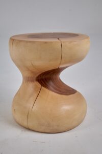 Leszy, Sculptural Side Table Carved in Solid Wood, gallery view 12
