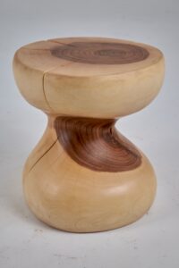 Leszy, Sculptural Side Table Carved in Solid Wood, gallery view 13