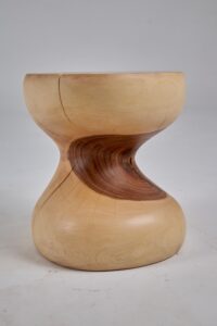Leszy, Sculptural Side Table Carved in Solid Wood, gallery view 14
