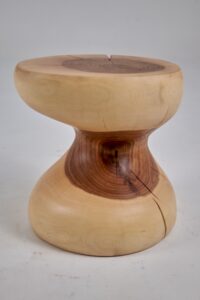 Leszy, Sculptural Side Table Carved in Solid Wood, gallery view 15
