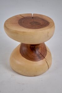 Leszy, Sculptural Side Table Carved in Solid Wood, gallery view 16