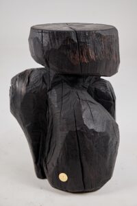 Jownik, Charred Monolith Side Table– Primal Form, Sculpted From Solid Wood, main view