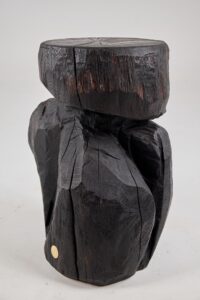 Jownik, Charred Monolith Side Table– Primal Form, Sculpted From Solid Wood, gallery view 4
