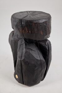 Jownik, Charred Monolith Side Table– Primal Form, Sculpted From Solid Wood, gallery view 5