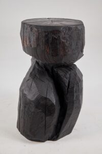 Jownik, Charred Monolith Side Table– Primal Form, Sculpted From Solid Wood, gallery view 6