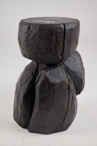 Jownik, Charred Monolith Side Table– Primal Form, Sculpted From Solid Wood, gallery view 7