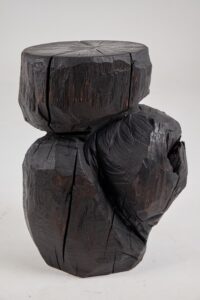 Jownik, Charred Monolith Side Table– Primal Form, Sculpted From Solid Wood, gallery view 9