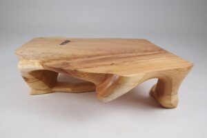 Domus, Sculptural Low Table Carved From Solid Wood, gallery view 2