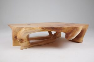 Domus, Sculptural Low Table Carved From Solid Wood, gallery view 6