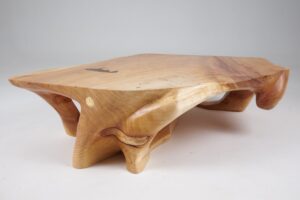 Domus, Sculptural Low Table Carved From Solid Wood, gallery view 7