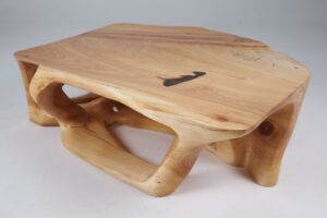 Domus, Sculptural Low Table Carved From Solid Wood, gallery view 11