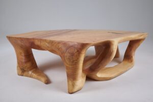 Domus, Sculptural Low Table Carved From Solid Wood, gallery view 18