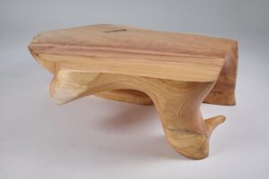 Domus, Sculptural Low Table Carved From Solid Wood, gallery view 21