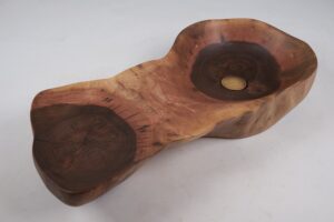 Solid Wood Bathroom Sink, Basin, Contemporary Design, Walnut, Carved, Logniture, gallery view 7