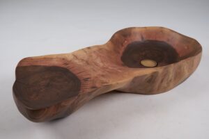 Solid Wood Bathroom Sink, Basin, Contemporary Design, Walnut, Carved, Logniture, gallery view 8
