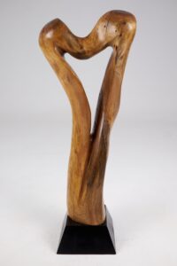 Still Stand Abstract Wood Sculpture, gallery view 2