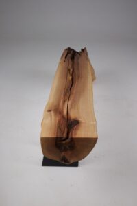 Leszy, Organic Sculptural Wood Bench with Metal Base, gallery view 15