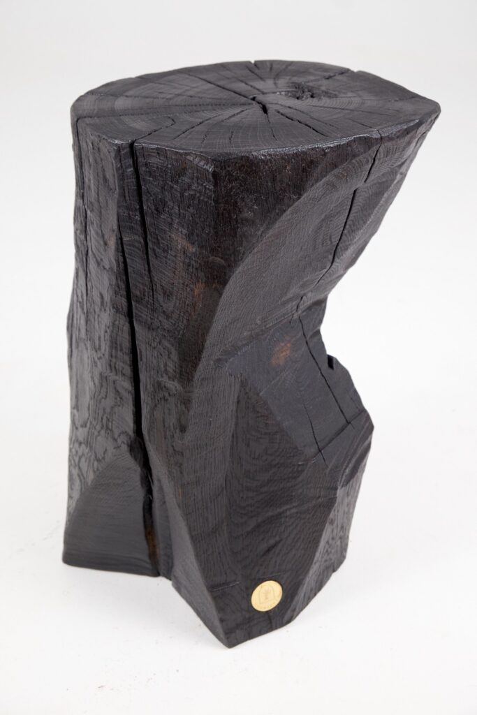 Jownik, Sculptural Charred Side Table