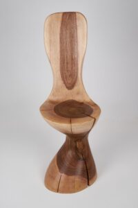 Leszy, Hand-Carved Walnut Chair, gallery view 2