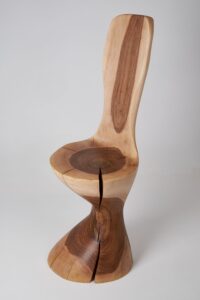 Leszy, Hand-Carved Walnut Chair, gallery view 3