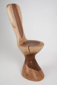 Leszy, Hand-Carved Walnut Chair, gallery view 8