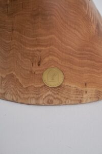 Leszy, Elegant Hourglass Stool – Carved in Solid Wood, gallery view 12