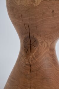 Leszy, Elegant Hourglass Stool – Carved in Solid Wood, gallery view 13