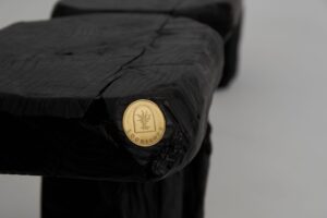 Jownik - Charred Sculptural Wood Bench, gallery view 7