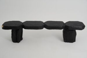 Jownik - Charred Sculptural Wood Bench, gallery view 10