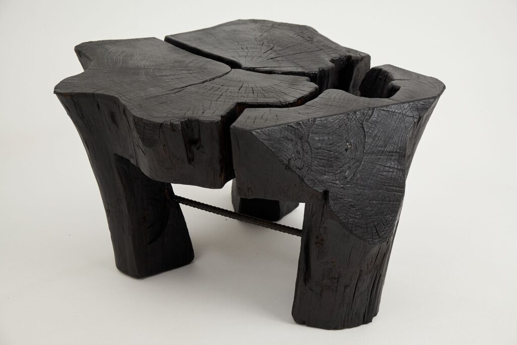 Jownik, Charred Round Coffee Table