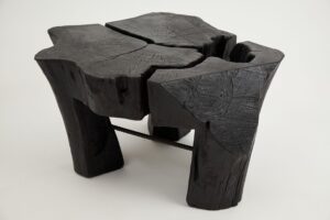 Jownik, Charred Round Coffee Table, main view