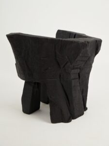 Jownik, Charred Sculptural Armchair – Primitive Form, gallery view 6