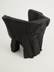 Jownik, Charred Sculptural Armchair – Primitive Form, gallery view 7