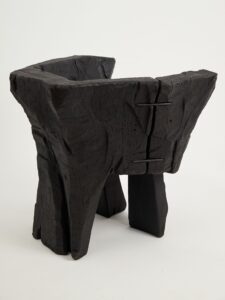 Jownik, Charred Sculptural Armchair – Primitive Form, gallery view 11