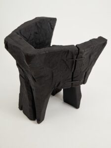 Jownik, Charred Sculptural Armchair – Primitive Form, gallery view 12