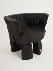 Jownik, Charred Sculptural Armchair – Primitive Form, gallery view 18