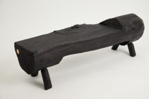 Jownik, Charred Wood Log Bench – Primitive Elegance in Burnt Timber, gallery view 11