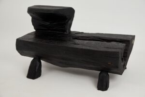 Jownik, Charred Rustic Coffee Table - Chainsaw Carved, gallery view 2