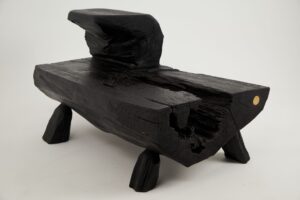 Jownik, Charred Rustic Coffee Table - Chainsaw Carved, gallery view 7