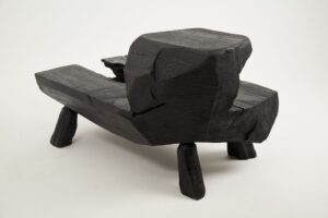 Jownik, Charred Rustic Coffee Table - Chainsaw Carved, gallery view 15