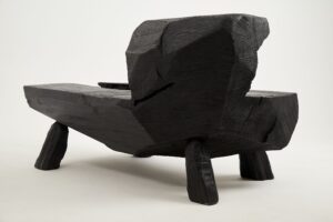Jownik, Charred Rustic Coffee Table - Chainsaw Carved, gallery view 16
