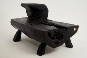 Jownik, Charred Rustic Coffee Table - Chainsaw Carved, gallery view 20