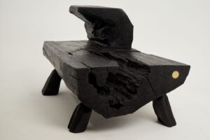 Jownik, Charred Rustic Coffee Table - Chainsaw Carved, gallery view 21